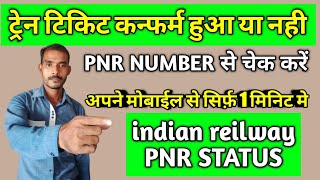 how to Check PNR status  PNR number se kaise kaise check kare ticket confirm huwa ya nahin [upl. by Janeva]