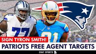 NEW Patriots NFL Free Agent Targets Ft Tyron Smith amp Mike Williams  Patriots Free Agency Tracker [upl. by Raymond]