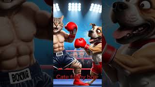 Cat and dog boxcin😆😄shortsshortsfeedshortsvideocatdogviralshortsanimation [upl. by Clauddetta]