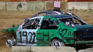 Petrolia Demolition Derby 2024 Stock Mini Cars [upl. by Yks]