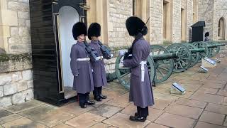 Changing of the Kings Guard at the Tower of London  2023 [upl. by Emor]