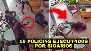 Sicarios N4RC0S EJECUT4ND0 a 10 policías y 2 políticos a QUEMARR0PA a PLENA luz del día [upl. by Ahsilav]