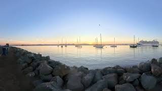 San Diego Bay 2024 11 30 at dawn with insta360x4 [upl. by Durant]