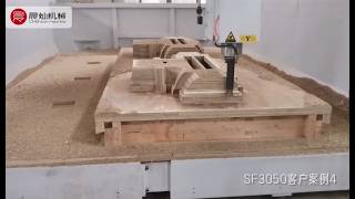 Large scale wooden patterns make CNC milling machine SF3050 work size 5x3m for foundry industry [upl. by Cobb]