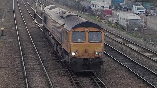 GBRF 66733 0G91 0800 Basford Hall Yard Fl to Doncaster Down Decoy Gbrf [upl. by Yllib]