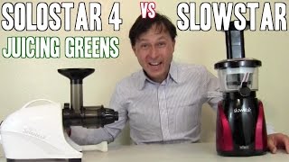 Slowstar vs Solostar 4 Cold Press Juicer Comparison Leafy Greens [upl. by Aisercal]