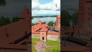 Trakai Castle from a birds eye view Video from a drone in 4k [upl. by Pestana]