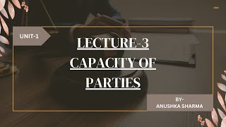 LECTURE3 Capacity of Parties Business law Business Regulatory Framework [upl. by Endor]