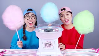 Big Giant Food Pringles Cotton Candy Mukbang DONA [upl. by Holder]