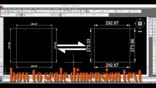 How To Scale Dimension Text In Autocad Resize Dimension Text [upl. by Tsirhc]