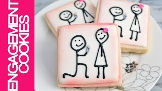 HOW TO MAKE ENGAGEMENTPROPOSAL COOKIES [upl. by Cromwell]