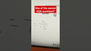 The Easiest AQA Maths Question Ever [upl. by Maclaine]