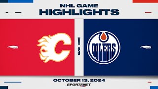 NHL Highlights  Flames vs Oilers  October 13 2024 [upl. by Ragas]