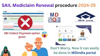 How to renew SAILMediclaim 202425 via MDIndia Portal [upl. by Verlie]