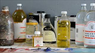 Medios solventes aceites y barnicetas para la pintura al óleo [upl. by Alikat]