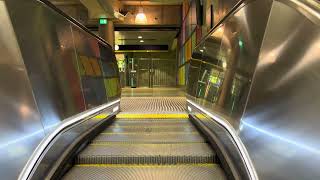 Stockholm  Kungstradgarden 5x escalator ride and metro station walk around Pt2 [upl. by Akinnej]