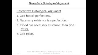 1805 Descartess Ontological Argument  The Argument [upl. by Warchaw]