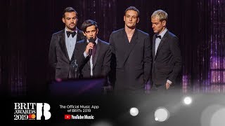 The 1975 win British Group  The BRIT Awards 2019 [upl. by Aneet]