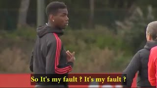 Pogba and Mourinho Argument With Subtitles [upl. by Ehtnax]