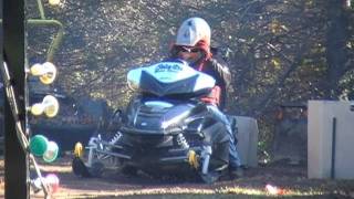 4 Stroke vs 2 Stroke Jiacobbes Outlaw Snowmobile Grass Drags Choice One Motorsports Ontario NY [upl. by Eenat697]