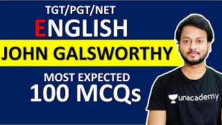 John Galsworthy MCQ  UP TGT English 2022  Literature Lovers  AKSRajveer [upl. by Emirac875]