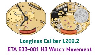 ETA E03001 H3 Watch Movement  Longings Caliber L2092  Review [upl. by Eadmund]