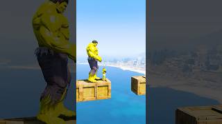 GTA 5 POWER VS SKILL HELP YELLOW HULK VS GREEN MARVEL VENOM 😲 shorts gta5 [upl. by Joashus]