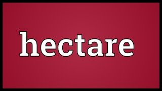 Hectare Meaning [upl. by Victor]