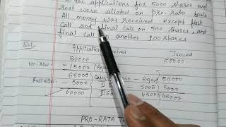 Pro rata question 102 Accountancy with Pro Rata table i [upl. by Adanar]