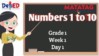 Grade 1 Math MATATAG CURRICULUM  Quarter 1 Week 1 Day 1 [upl. by Zinah]