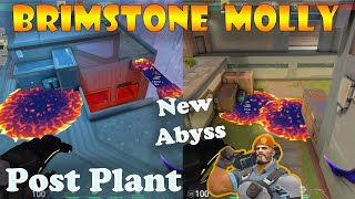 Top 10 New Abyss Brimstone Post Plant Lineups  Brimstone Lineups Abyss  Valorant Tips amp Tricks [upl. by Htenaj]