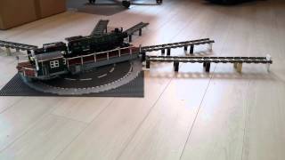 LEGO 9V Bricks on Rails Drehscheibe Turntable working with PF 10194 [upl. by Noonan]