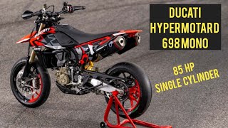 Ducati Hypermotard 698 Mono and 698 Mono RVE 2024 Model Year [upl. by Aiyn]