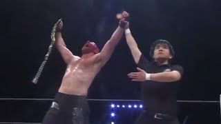 Jon Moxley wins the IWGP championship NJPW Windy City Riot [upl. by Kcinimod]