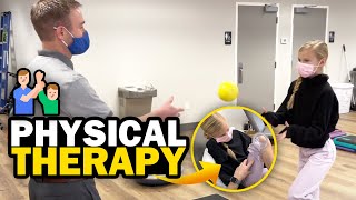 Brielles Physical Therapy for Dislocated kneecap  Meet the Millers Family Vlogs [upl. by Ahsenav]