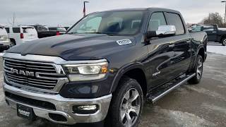 2020 RAM 1500 CREW LARAMIE MULTIFUNCTION TAILGATE MAX STEEL WALK AROUND REVIEW 20T56 SOLD SUMMIT [upl. by Naillimixam]