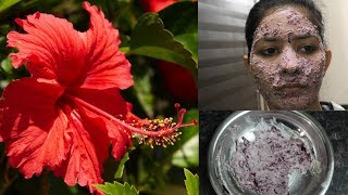 Hibiscus Face Pack For Bright Wrinkle Free  Blemish Free Skin I Beauty And Creativity [upl. by Aled]