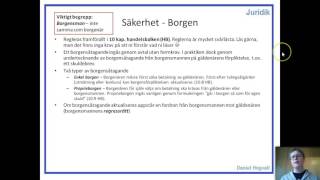 Fordringsrätt Låna pengar  Del 22  Säkerhet  Borgen [upl. by Gustave]