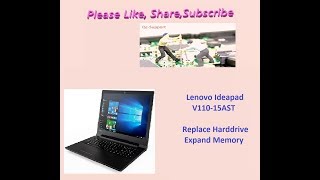 Lenovo Ideapad V11015AST Replace Harddrive Expand Ram [upl. by Ahsinnor]