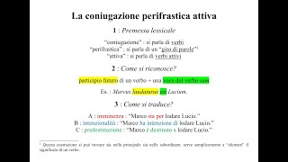 La coniugazione perifrastica attiva in latino  Pillole di Latino [upl. by Aloke]