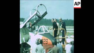 SYND 6 5 75 KING HUSSEIN AND SHAH OF IRAN VISIT MILITARY AIRCRAFT DISPLAY [upl. by Siegler624]