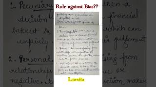 Meaning of Rule against bias explained lecture with notes ￼Lawvita [upl. by Gregory]