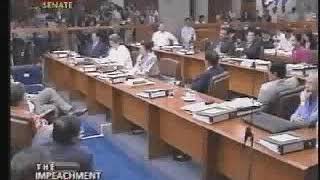 Erap Impeachment Nene Pimentel exhibiting his integrity and patriotism Part 1 [upl. by Ynatterb265]