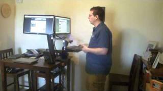 Ergotron WorkFit S Review  SitStand Dual Screen Desk [upl. by Ahsienal873]