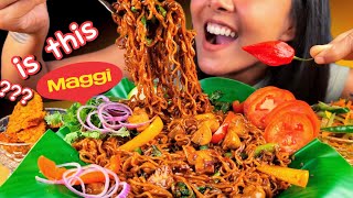 COOKING amp EATING MUSHROOM MAGGI WITH GOST PEPPER  MAGGI NEW RECIPE  EATING INDIAN MAGGI CHALLENGE [upl. by Brick]