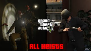 Grand Theft Auto V All Heists Playthrough Different options mission sequence and cutscenes [upl. by Ieppet]