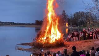 Walpurgis Night Sweden Hammaro 🔥 Valborg Hammarö Sverige 🔥 Celebrating 🥳 Spring Firar våren 🥹 [upl. by Ennael]