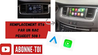 Changement Autoradio  Montage NAC Peugeot 508 1 [upl. by Ecinhoj]