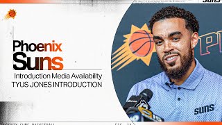 Tyus Jones Introduction Media Availability  Phoenix Suns [upl. by Eugenia432]