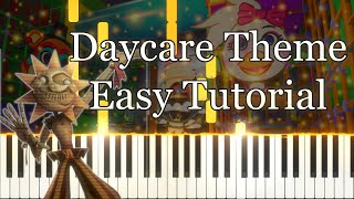 Daycare Theme  FNAF Security Breach Easy Piano Tutorial [upl. by Omolhs]